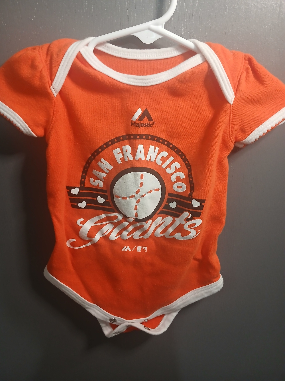 Majestic Orange San Francisco Giants Infant One-Piece